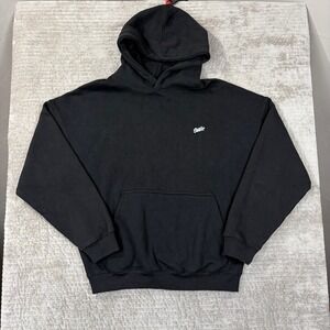 Pull&Bear STWD Black Graphic Hoodie Mens Large Streetwear Pullover 7560/503/800